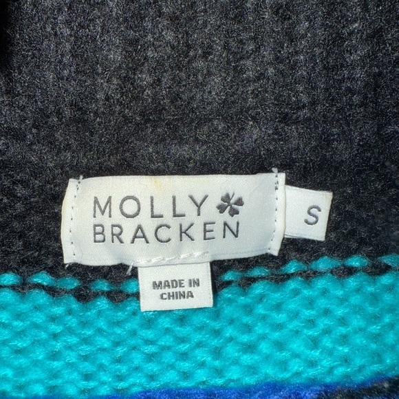 Molly Bracken Multi Colored Cowl Neck Fluffy Sweater - Picture 2 of 4